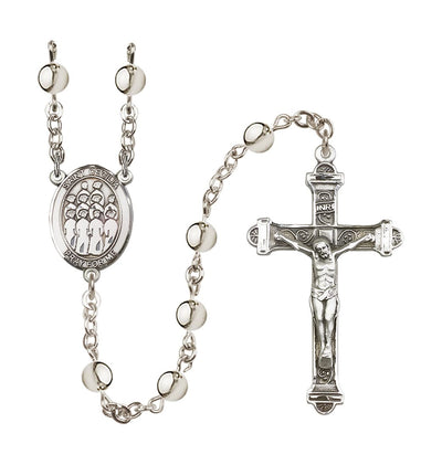 St Cecilia Choir 6mm Silver-Plated Bead Rosary, Bliss Manufacturing