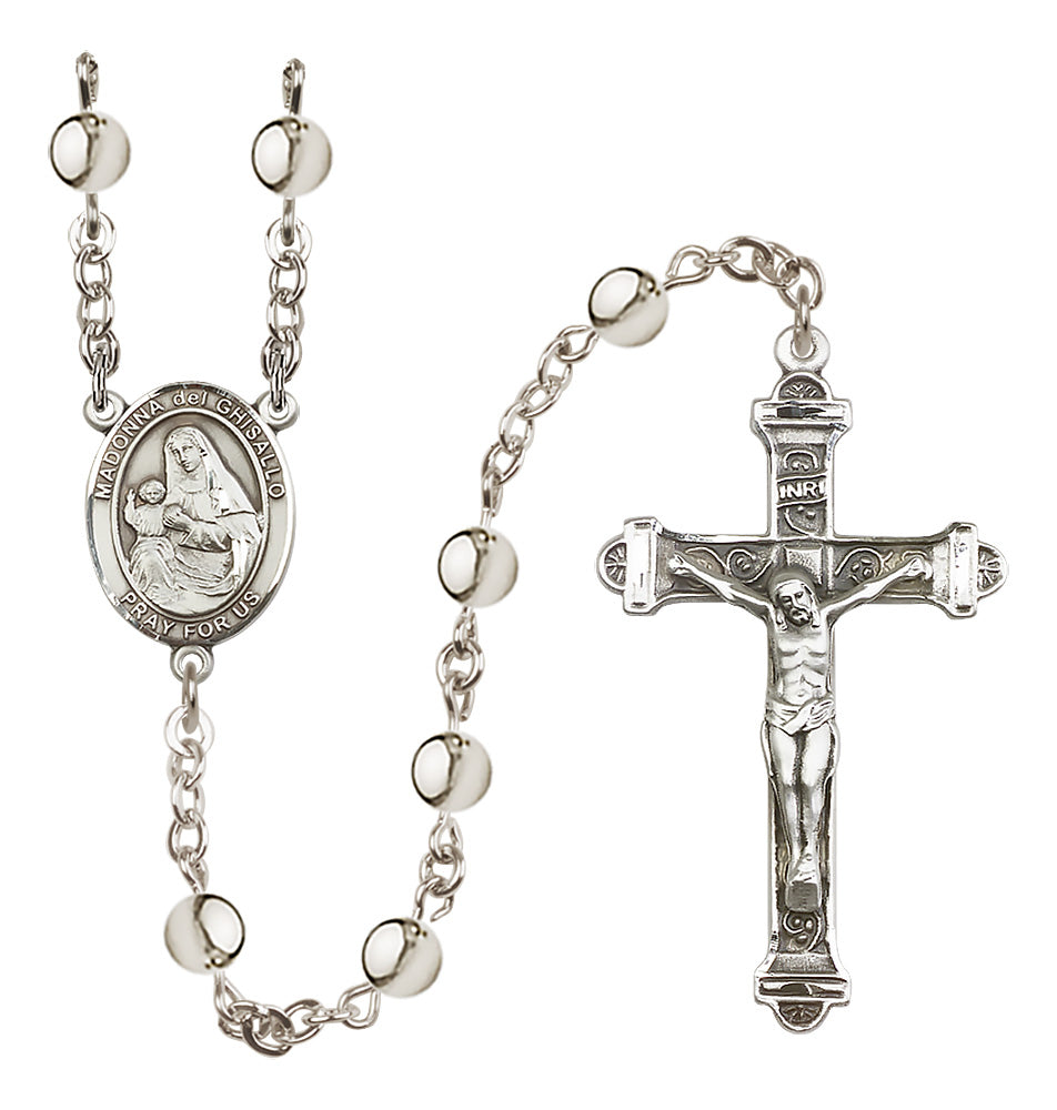 Madonna Del Ghisallo 6mm Silver-Plated Rosary