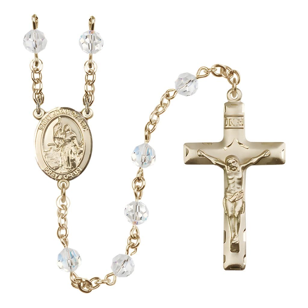St. Joan of Arc Gold-filled Crystal Rosary, Bliss Manufacturing