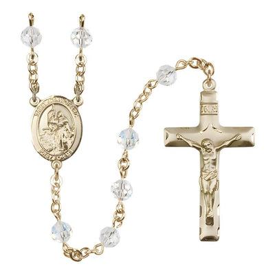 St. Joan of Arc Gold-filled Crystal Rosary, Bliss Manufacturing