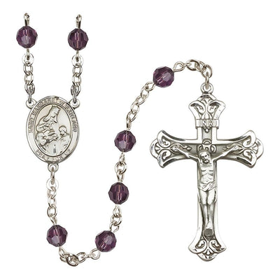 St. Margaret of Scotland Birthstone Sterling Silver Rosary in Amethyst, Bliss Manufacturing
