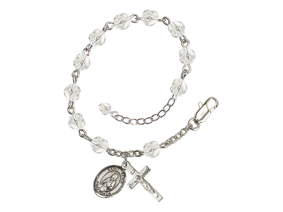 Crystal St Alice Birthstone Rosary Bracelet