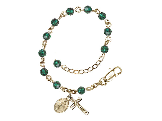 Emerald Baby Miraculous Gold-plated Bracelet