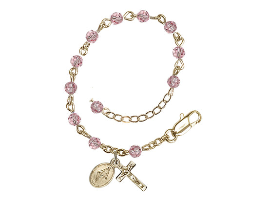 Light Rose Baby Miraculous Gold-plated Bracelet