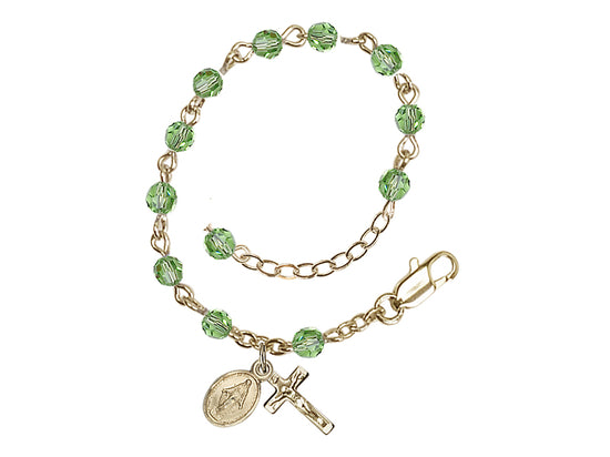 Peridot Baby Miraculous Gold-plated Bracelet