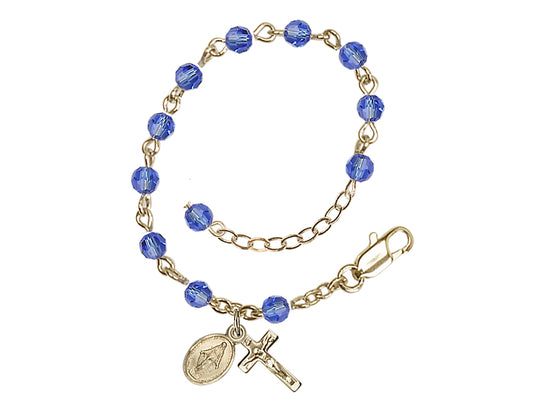 Sapphire Baby Miraculous Gold-plated Bracelet