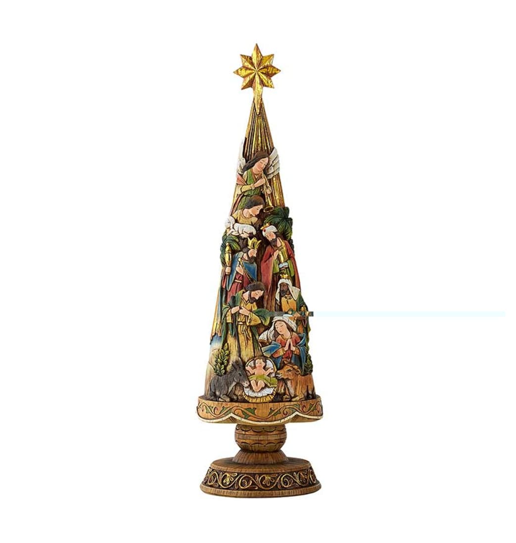 Avalon Gallery Large Nativity Christmas Tree Figurine,