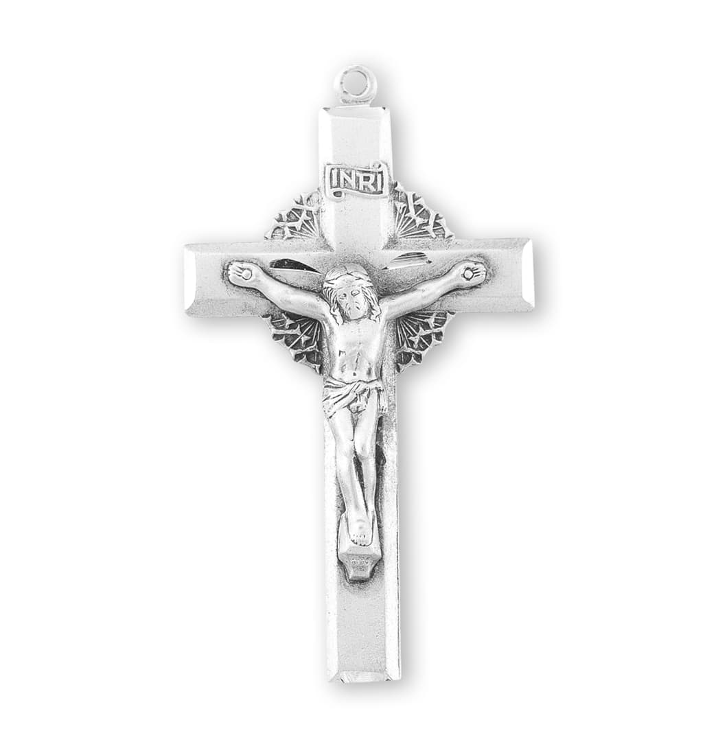 HMH Religious Crown of Thorns Sterling Silver Crucifix Rosary Part,