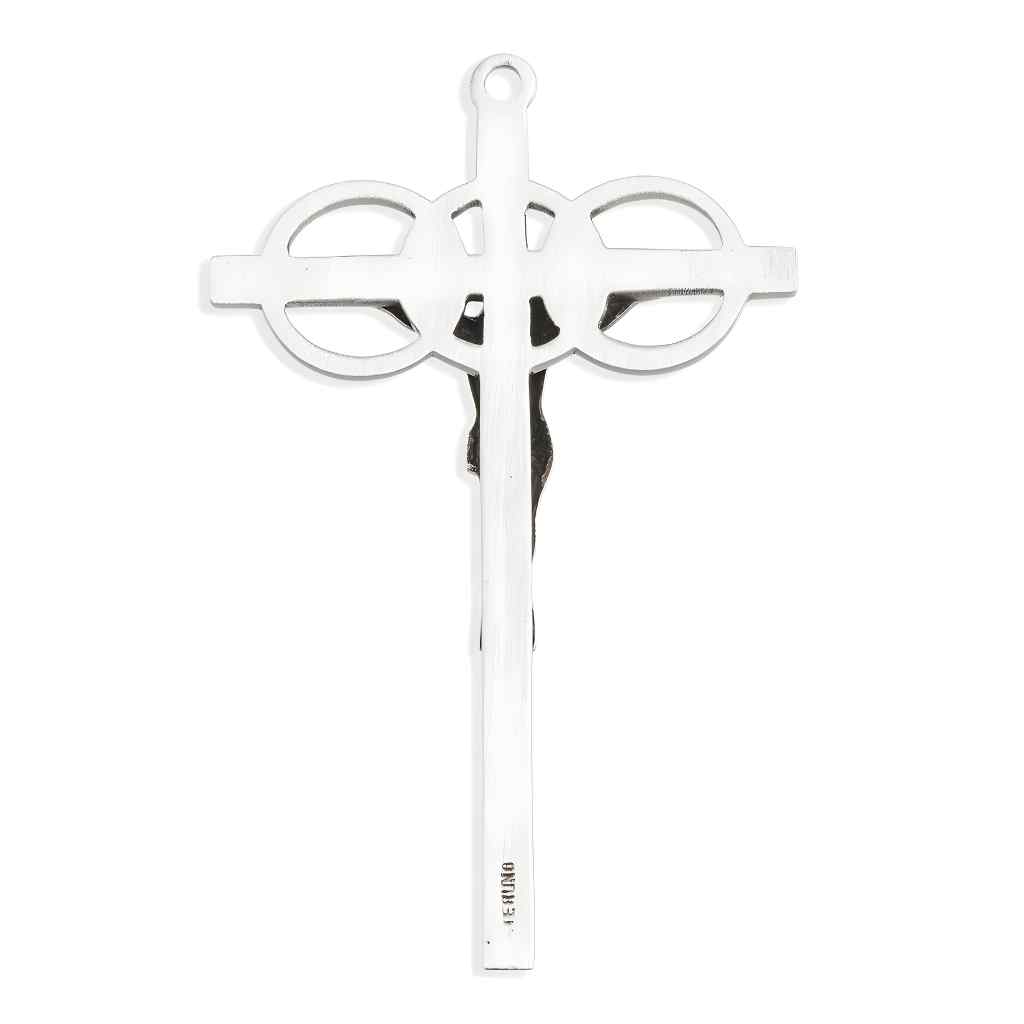 Back of the Three Ring Sterling Silver Wedding Crucifix HMH Religious