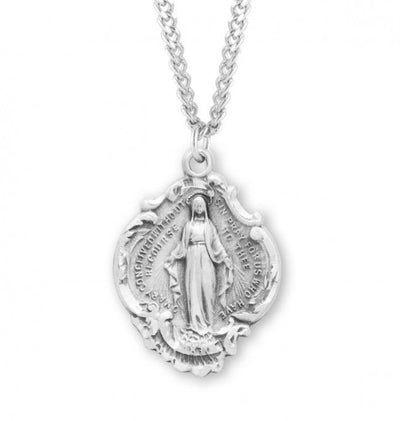 Miraculous w/Hail Mary Prayer Necklace w/Chain, HMH Religious