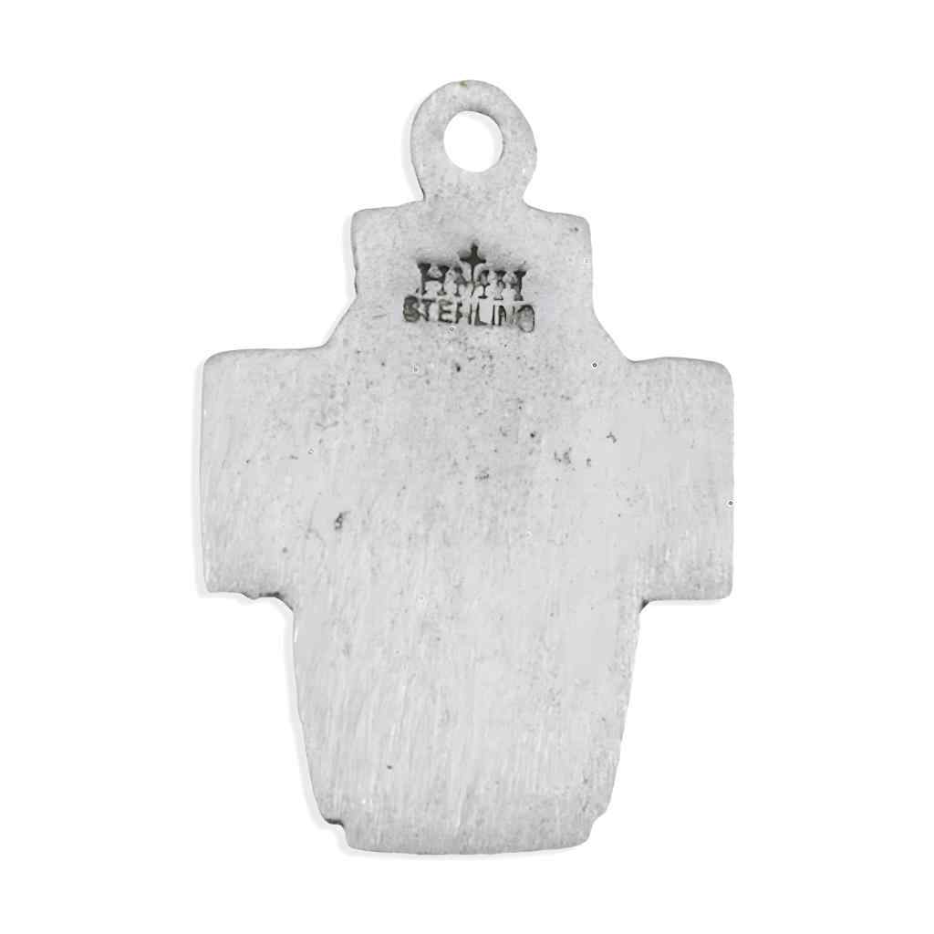 The back of HMH Religious Head of Christ .925 sterling silver medal