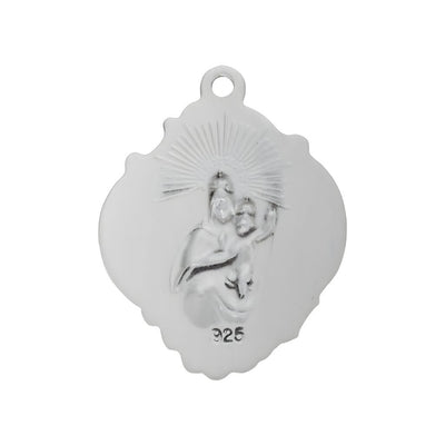 Scapular Baroque Art Nouveau Sterling Silver Medal (view 2), HMH Religious