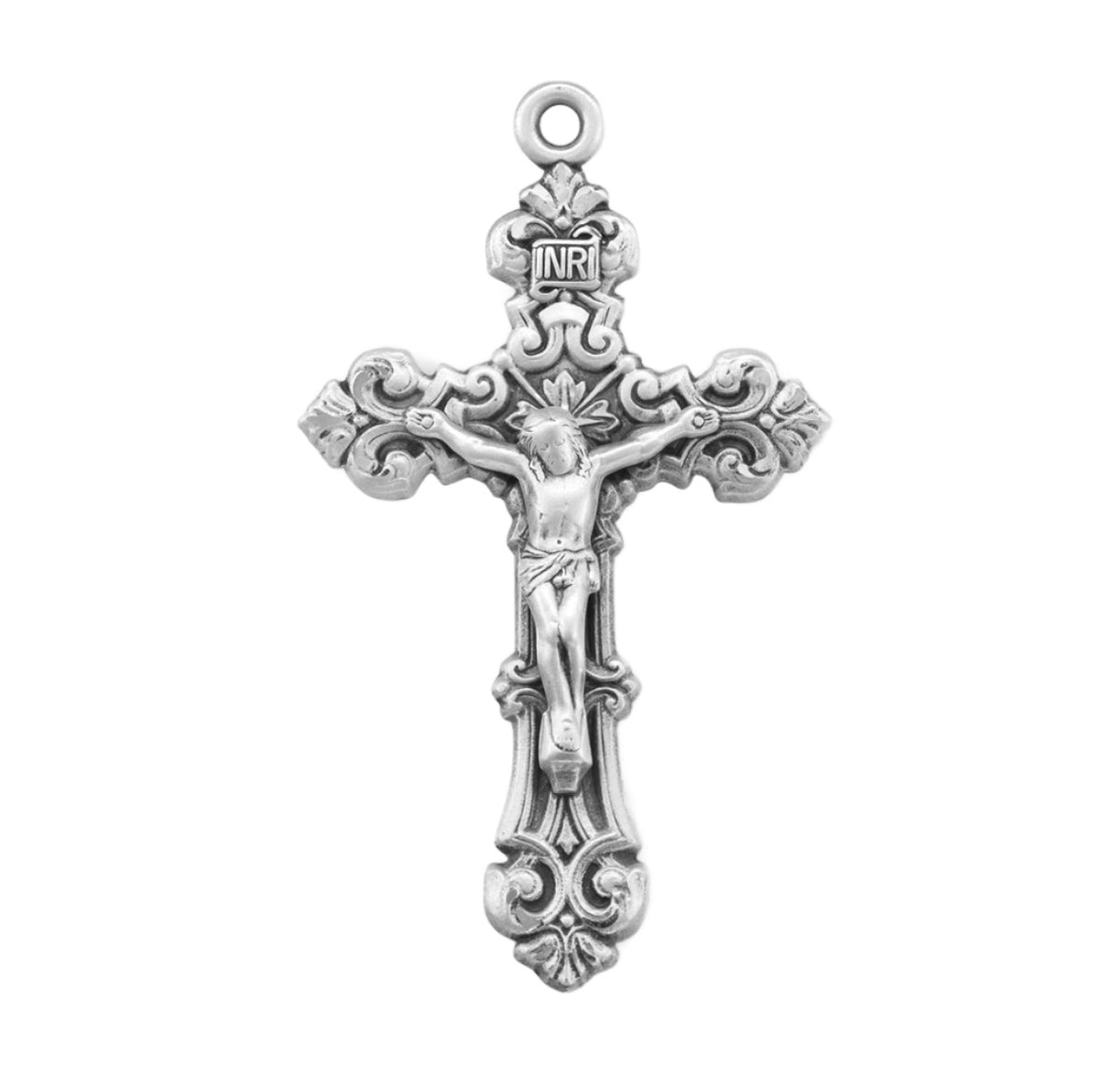 HMH Scroll Design Sterling Silver Crucifix Rosary Part