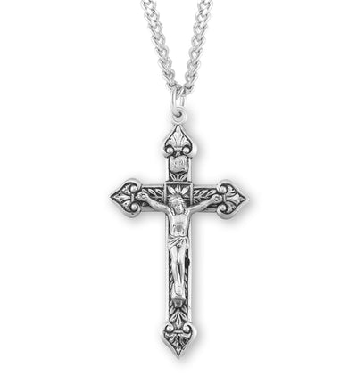 Heart Leave Design Sterling Silver Necklace w/Chain, HMH Religious