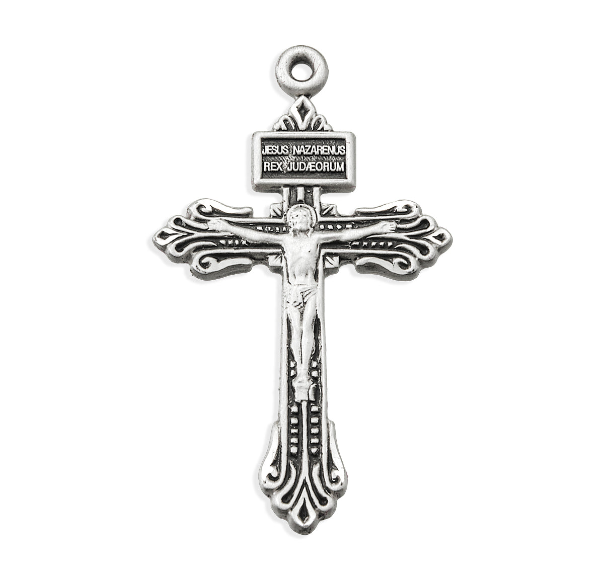 Jesus of Nazarenus Sterling Silver Crucifix Rosary Part