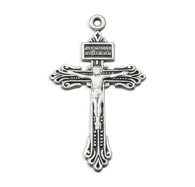 Jesus of Nazarenus Sterling Silver Crucifix Rosary Part, HMH Religious