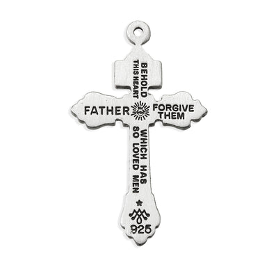 Back of Jesus of Nazarenus Sterling Silver Crucifix Rosary Part, HMH Religious