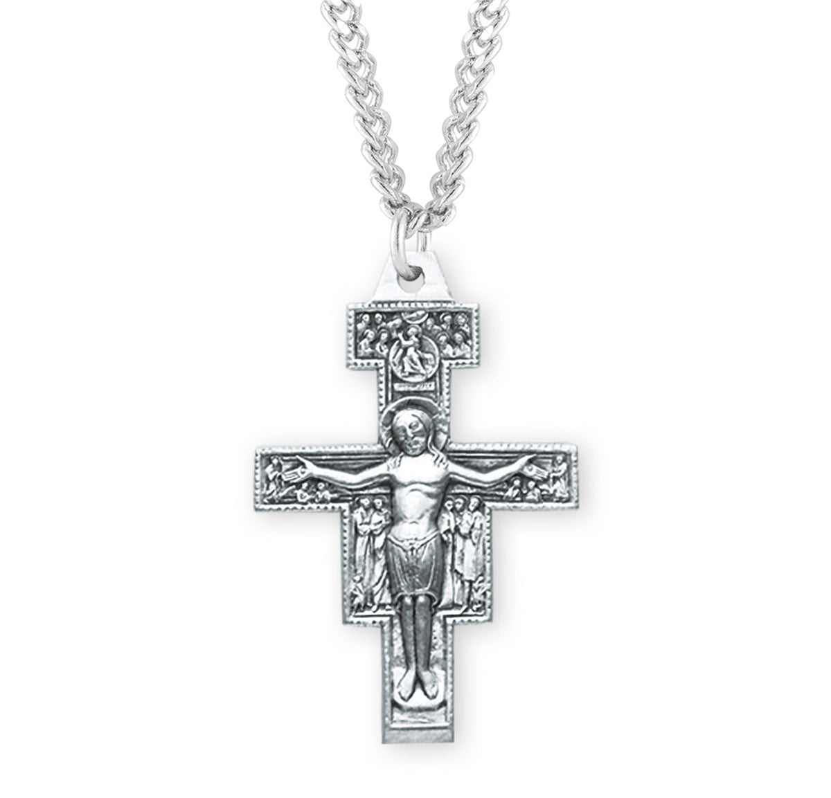 Franciscan San Damiano Crucifix Sterling Silver Crucifix