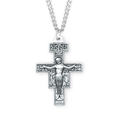 Franciscan San Damiano Crucifix Sterling Silver Crucifix, HMH Religious