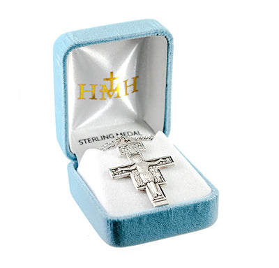 Franciscan San Damiano Crucifix Sterling Silver Crucifix in Box, HMH Religious