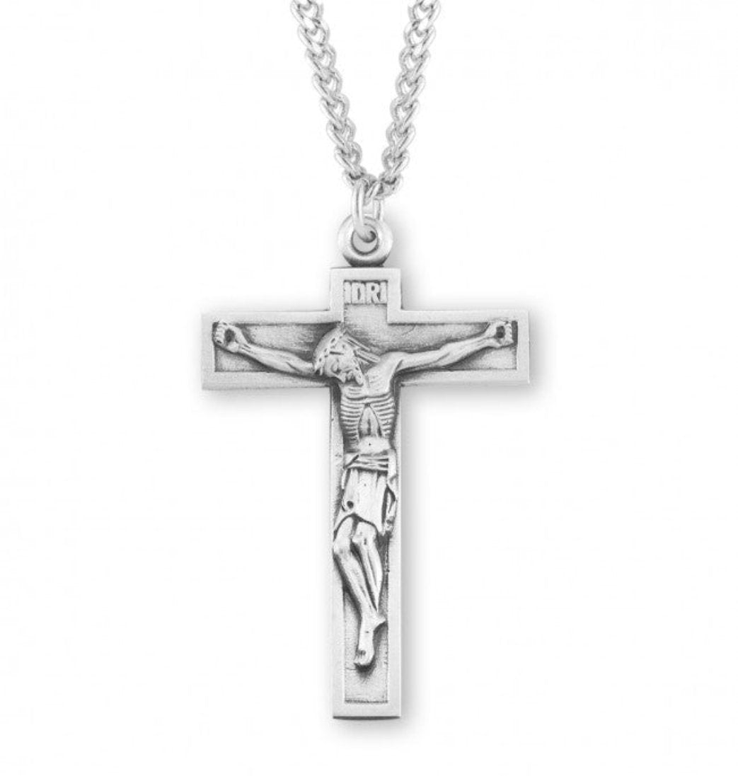 HMH Religious Short Top Sterling Silver Crucifix,