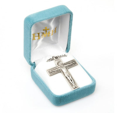 Stat Crux Dum Volvitur Orbis Sterling Silver Crucifix (view 2), HMH Religious