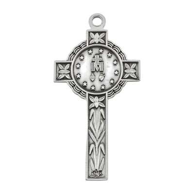 Back of Miraculous Double Sided Sterling Silver Crucifix Rosary Part, HMH Religious