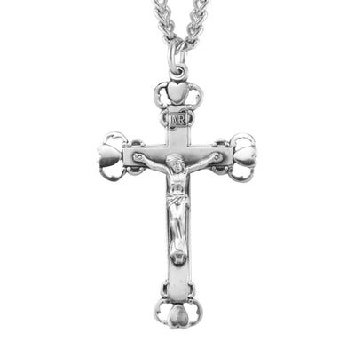 Heart Tipped Sterling Silver Necklace w/Chain, HMH Religious
