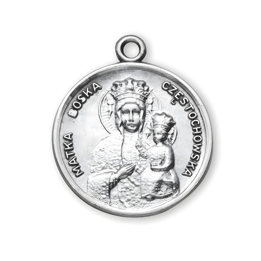 HMH Religious Our Lady of Czestochowa sterling silver round medal