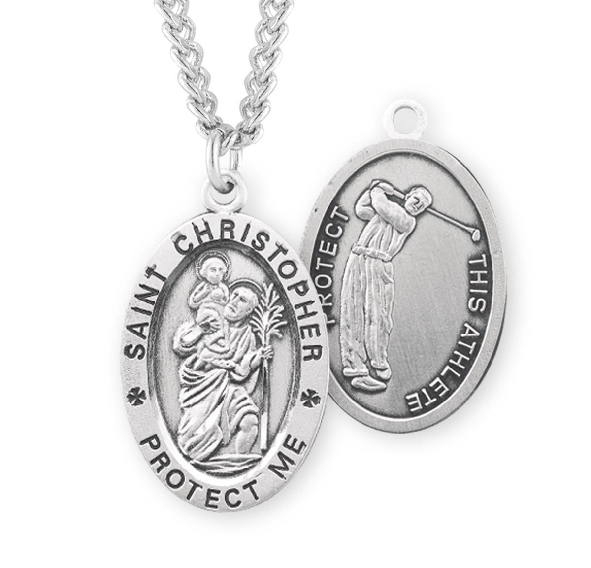 HMH St Christopher Golf Sterling Silver Medal