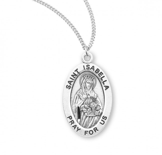 HMH Religious St Ignatius of Loyola Oval Sterling Silver Medal Necklace