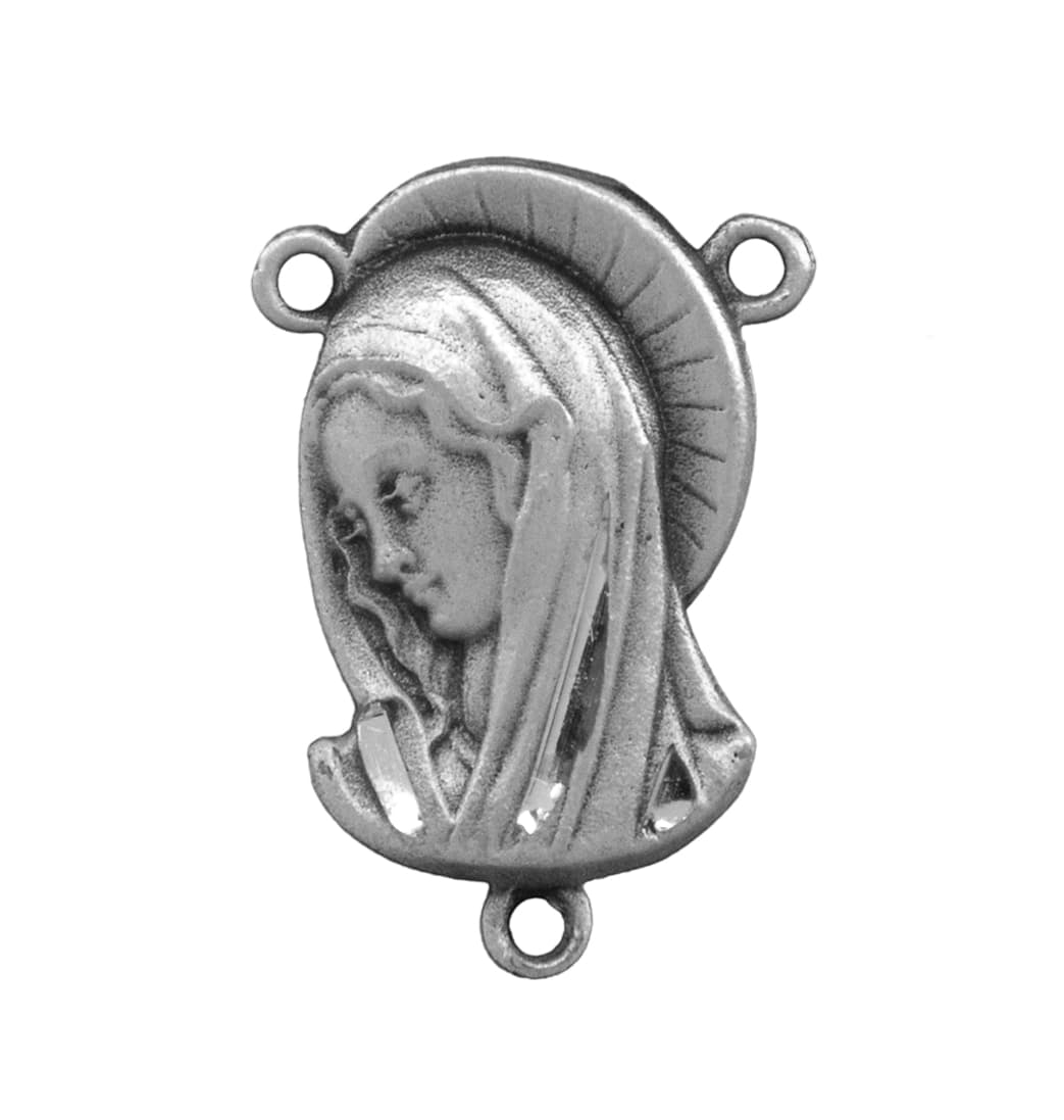 Our Lady of Sorrows Figure Sterling Silver Rosary Center Part