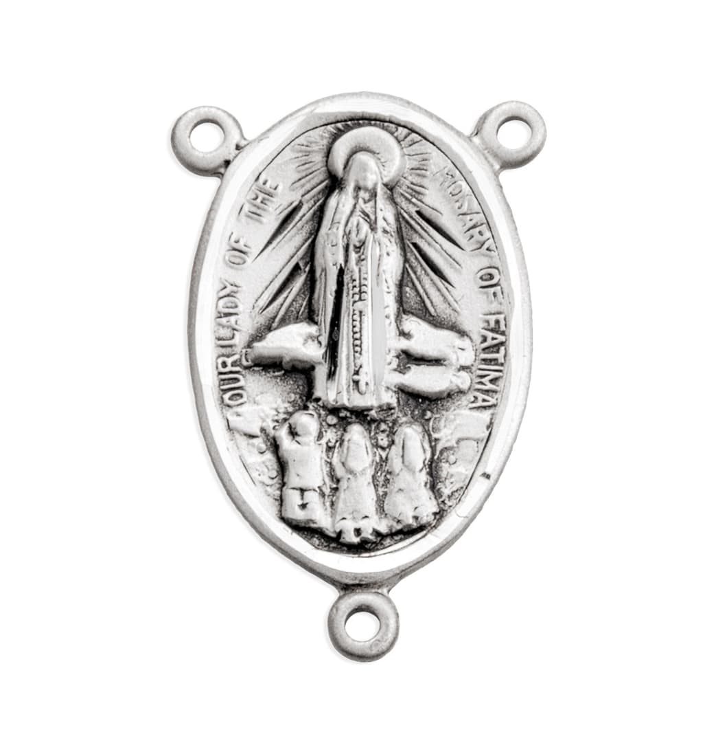 Our Lady of Fatima with Three Children Centerpiece Rosary Part