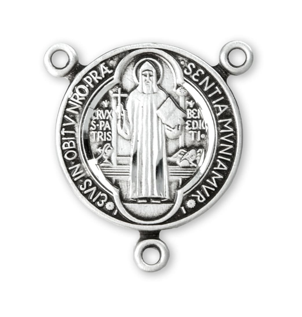 HMH Religious Round St Benedict Sterling Rosary Center Part,