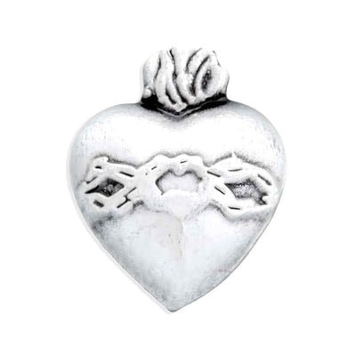 Sacred Heart of Jesus Lapel Pin with deluxe screw for easy and secure attachment ( view 1)