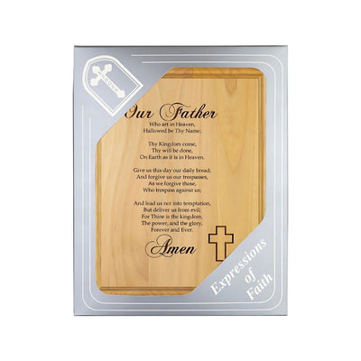 The Lord's Prayer Alder Wood Plaque in Gift Box, Singer Company