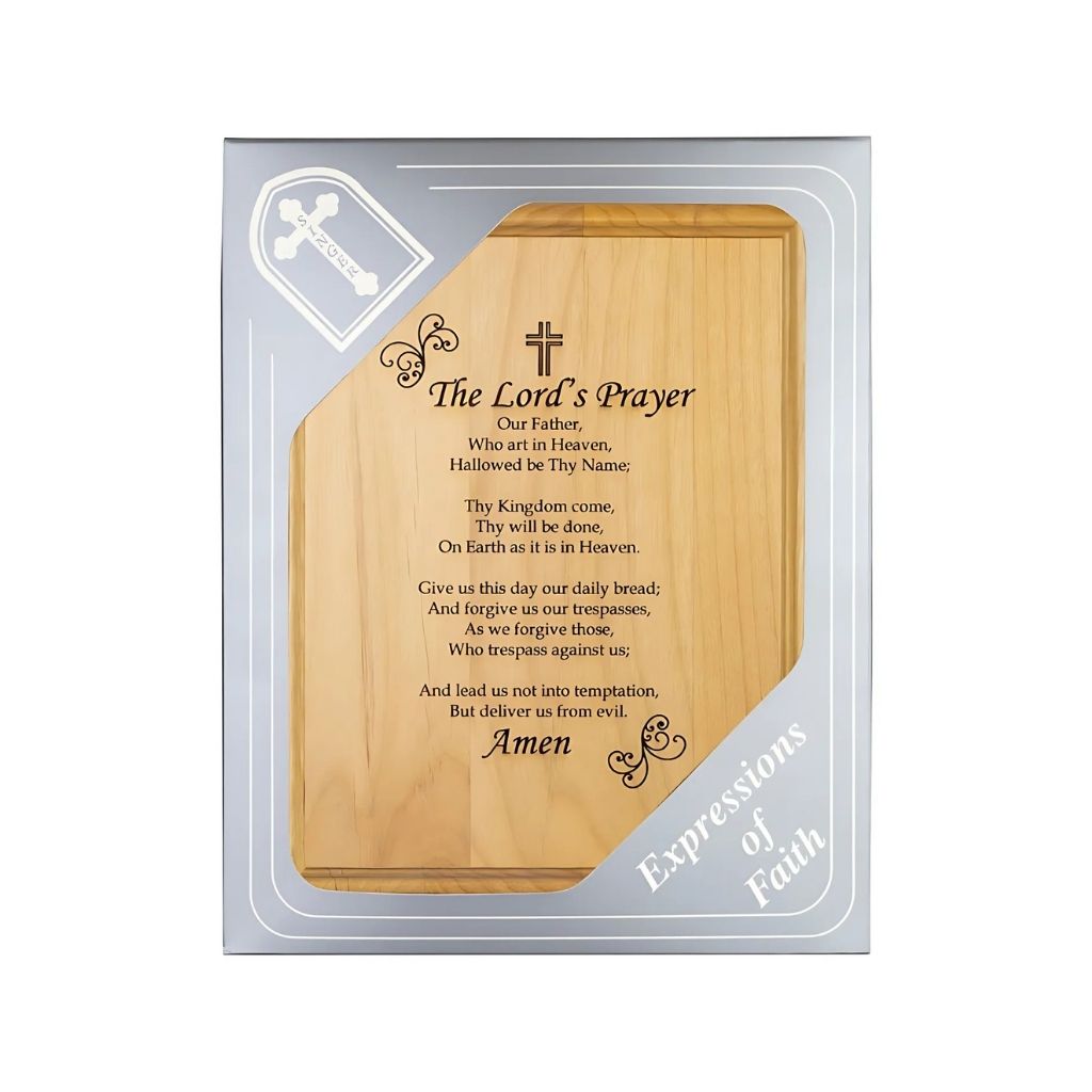 The Lord's Prayer Wood Plaque in Gift Box, Catholic Version,