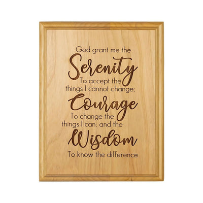 The Serenity Prayer Wood Plaque with Stand in Gift Box, Singer Company