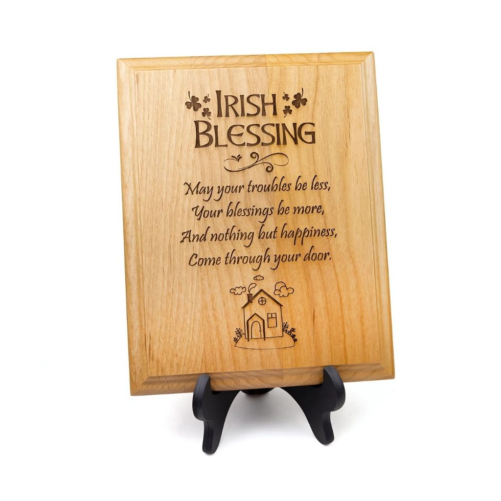 Irish Blessing Wood Plaque with Stand by Singer Company