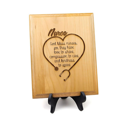 Nurse Blessing Wood Plaque with Stand, Singer Company