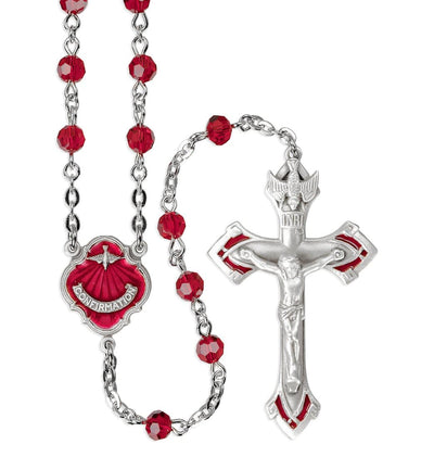 Confirmation Confirmation Ruby Crystal Rosary, HMH Religious