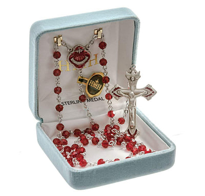 Confirmation Confirmation Ruby Crystal Rosary in Box, HMH Religious
