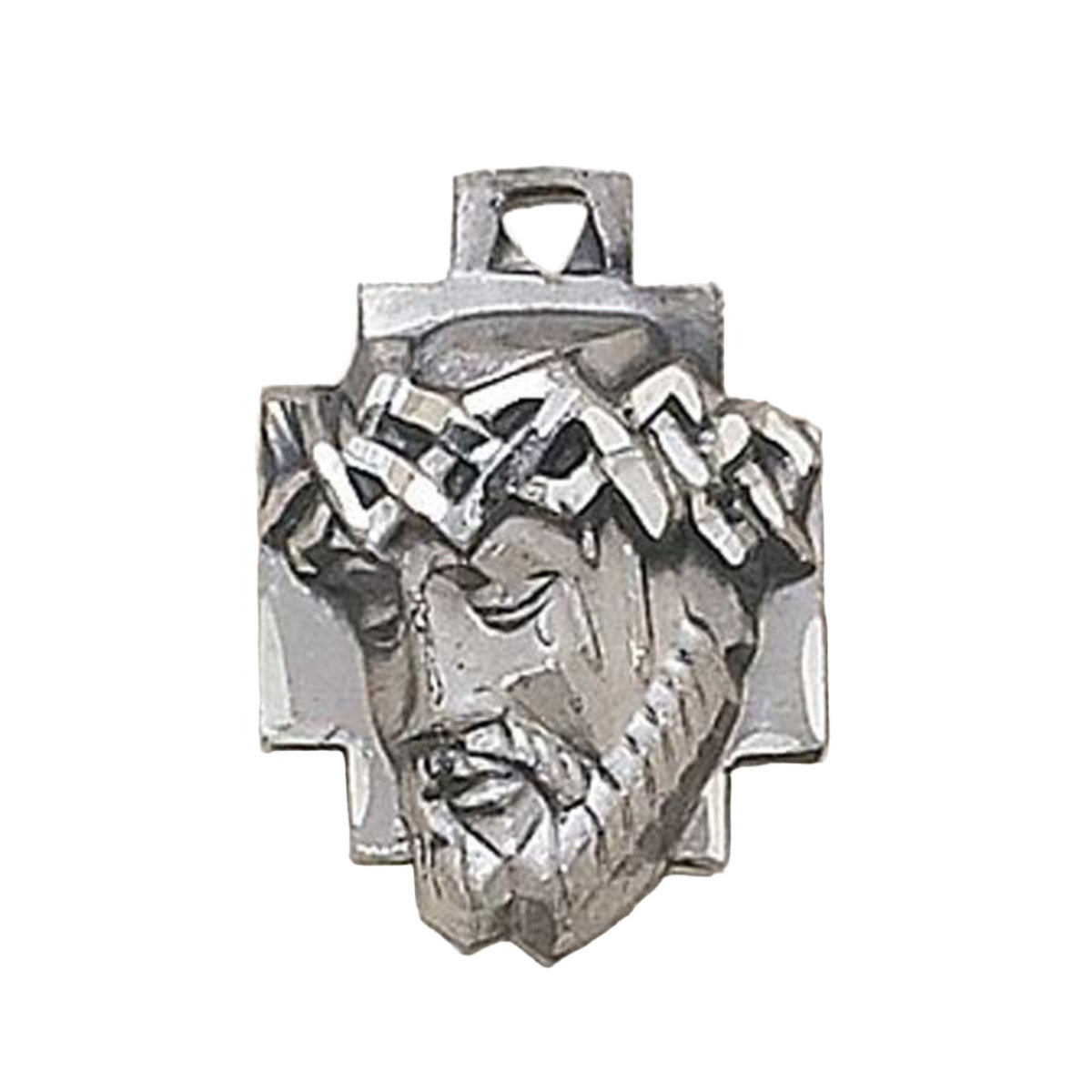 Creed Head of Christ Medal Sterling Silver Pendant Necklace