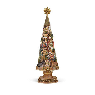 Nativity Christmas Tree Figurine, 30" H, Avalon Gallery