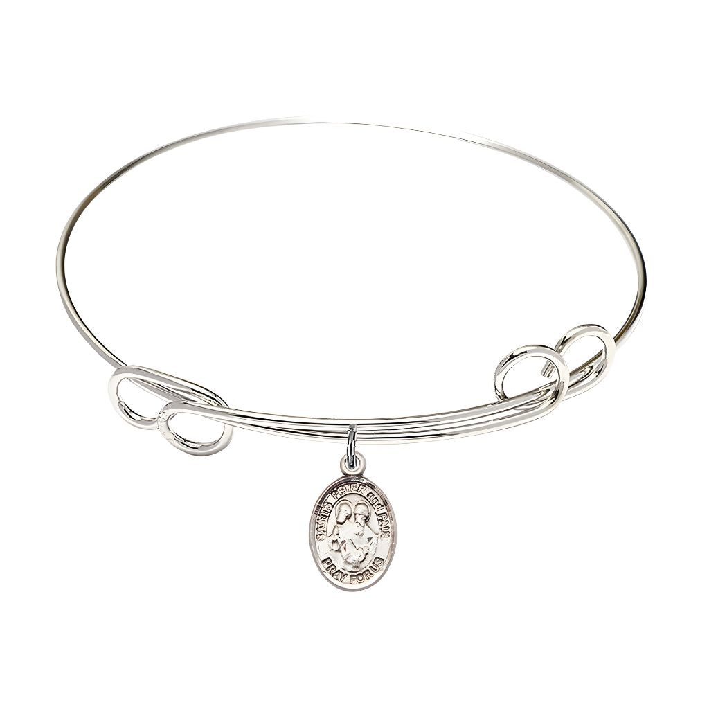 St. Peter and St. Paul Double Loop Bangle Bracelet, Bliss Manufacturing
