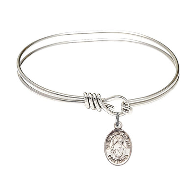 St. Peter and St. Paul Charm Oval Hook Bangle Bracelet, Bliss Manufacturing