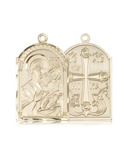 Bliss Mary Mother of God Solid 14kt Gold Medal Pendant