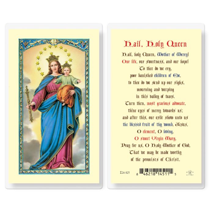 Hail Holy Queen Prayer Laminated Holy Cards 25pcs