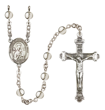 Our Lady of Perpetual Help 6mm Silver-Plated Rosary, Bliss Manufacturing