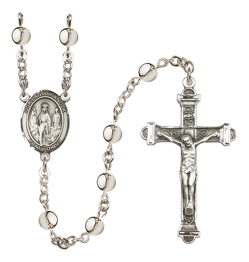 Our Lady of Knock 6mm Silver-Plated Rosary